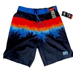 Speedo Marina Flex Volley Palm Tree Board Shorts Summer Beach Men's M $55 NWT 9"
